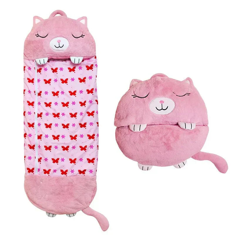 Nokmo | Kids' Sleeping Bag Plush Toy Convertible Fun Character Nap Bag