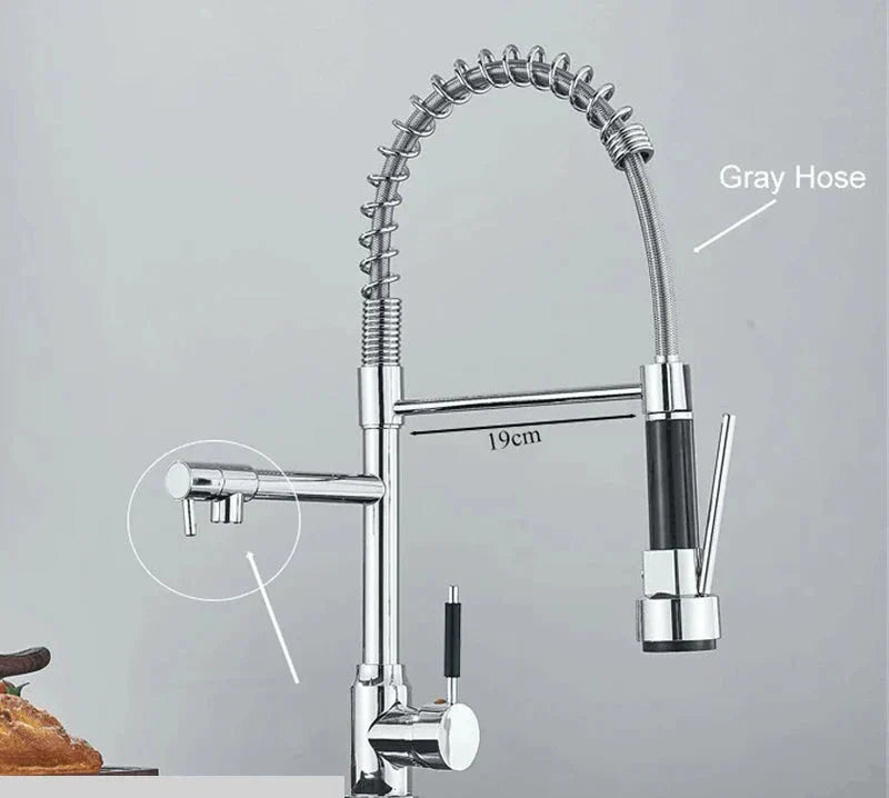 Nokmo | Kitchen Faucet with Flexible Spiral Spout