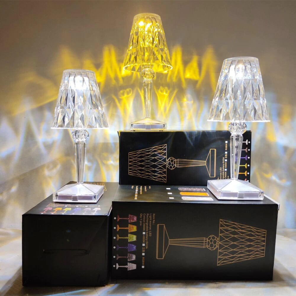 Nokmo | LED Crystal Table Lamp | Elegant Diamond Design
