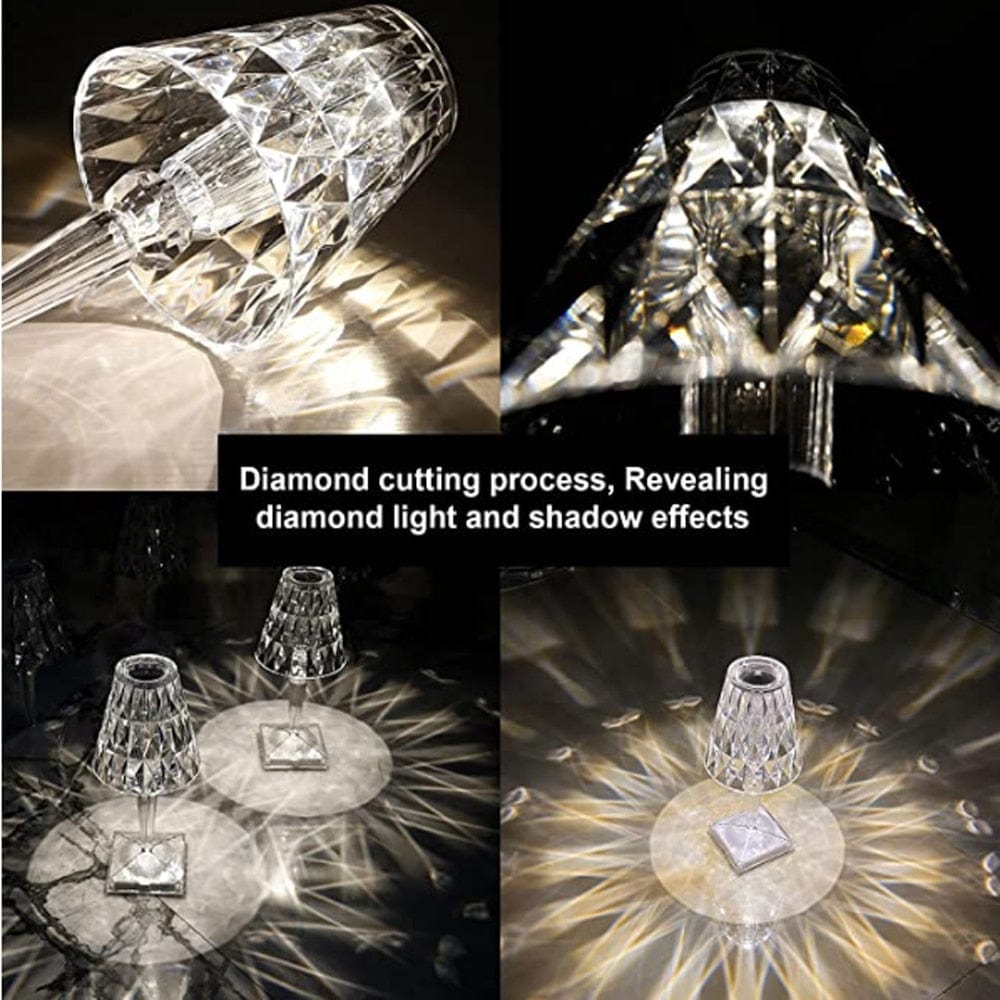 Nokmo | LED Crystal Table Lamp | Elegant Diamond Design