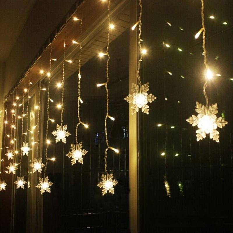 Nokmo | LED Curtain Light String with Snowflake | Indoor & Outdoor