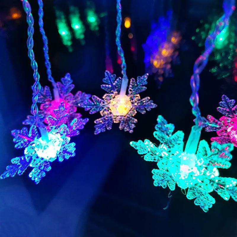 Nokmo | LED Curtain Light String with Snowflake | Indoor & Outdoor