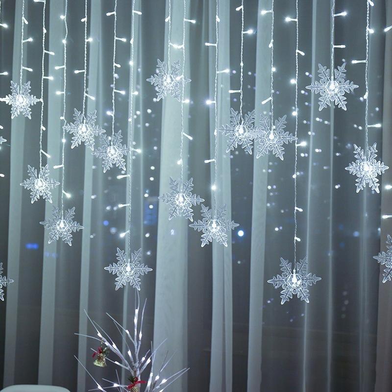 Nokmo | LED Curtain Light String with Snowflake | Indoor & Outdoor