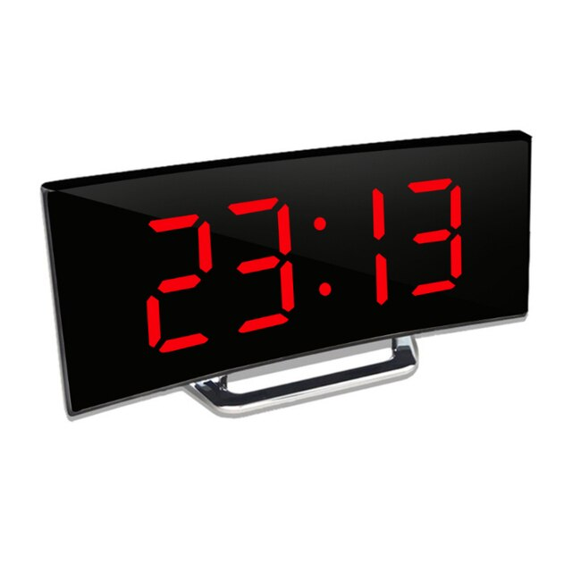 Nokmo | LED Lighting Large Digital Display | Curved LED Digital Alarm Clock - Amedea