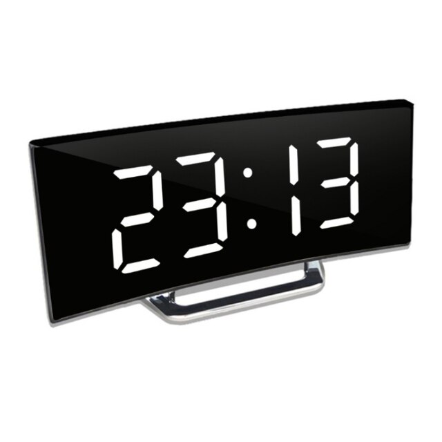 Nokmo | LED Lighting Large Digital Display | Curved LED Digital Alarm Clock - Amedea