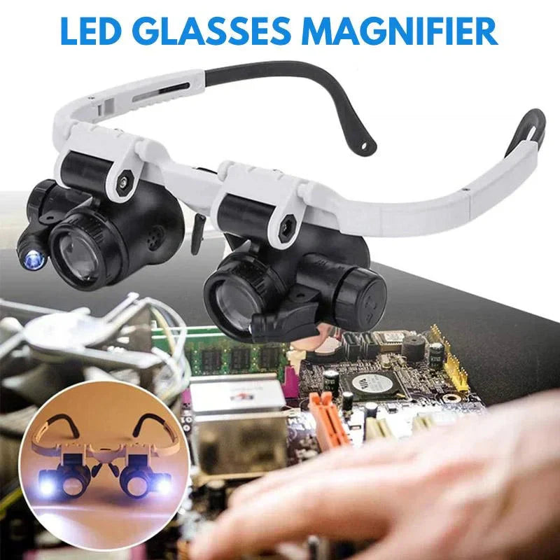 Nokmo | LED Magnifying Glasses with 8x, 15x, and 23x Magnification for Detailed Viewing and Precision Work