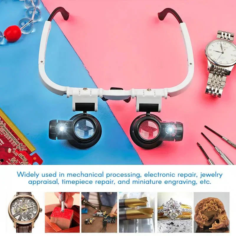 Nokmo | LED Magnifying Glasses with 8x, 15x, and 23x Magnification for Detailed Viewing and Precision Work
