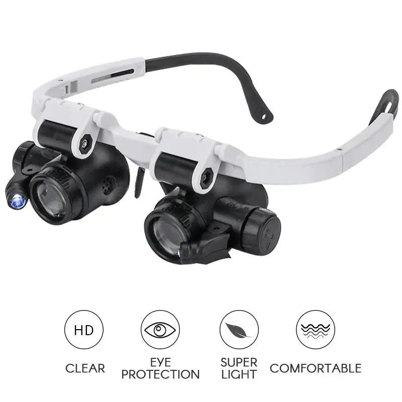 Nokmo | LED Magnifying Glasses with 8x, 15x, and 23x Magnification for Detailed Viewing and Precision Work
