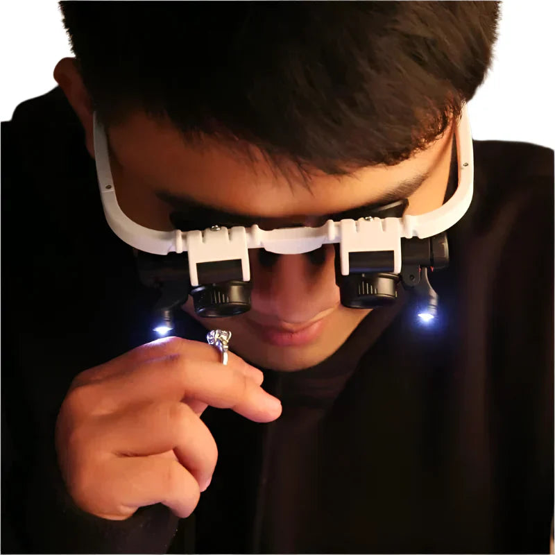 Nokmo | LED Magnifying Glasses with 8x, 15x, and 23x Magnification for Detailed Viewing and Precision Work