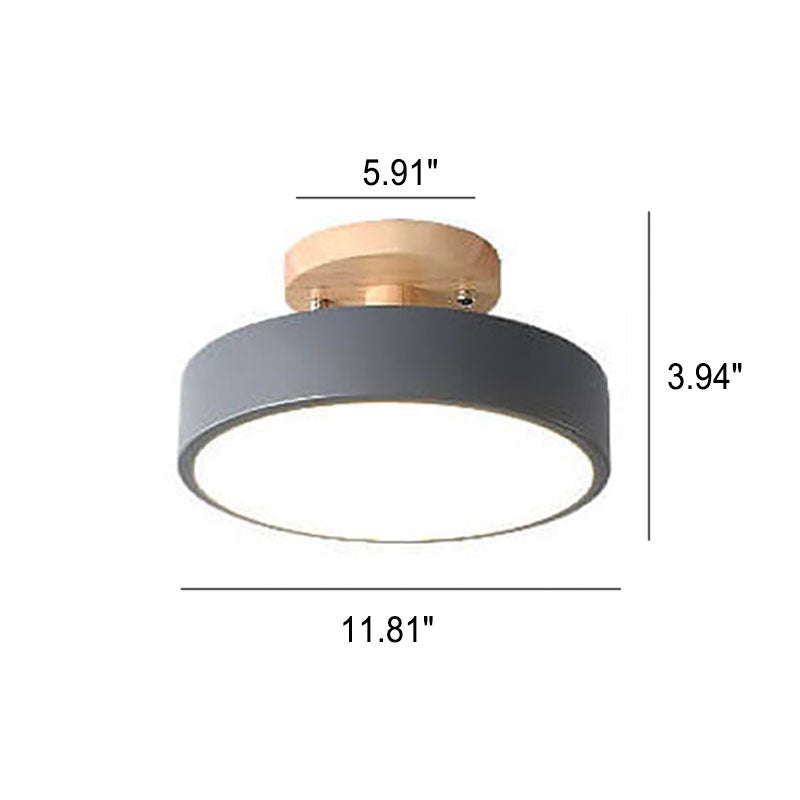Nokmo LED Round Ceiling Lamp | Nordic Design | Semi-Flush Mounting | Economical Indoor Lighting