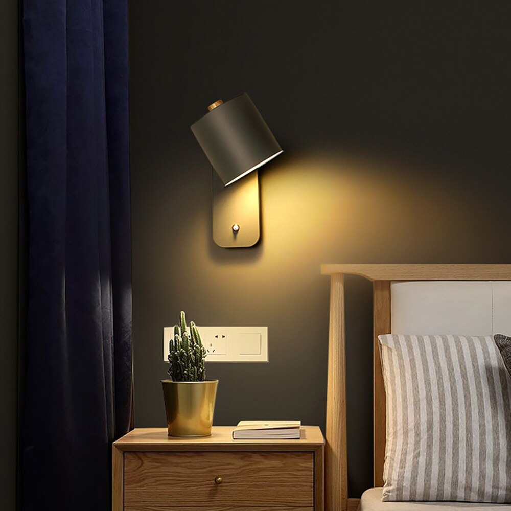 Nokmo | LED Wall Light with Switch | Modern Metal Design