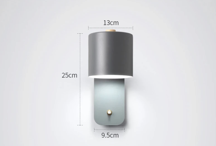 Nokmo | LED Wall Light with Switch | Modern Metal Design