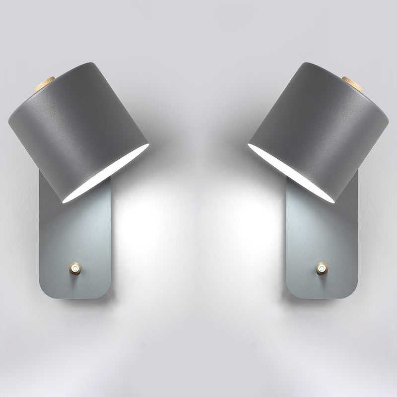 Nokmo | LED Wall Light with Switch | Modern Metal Design