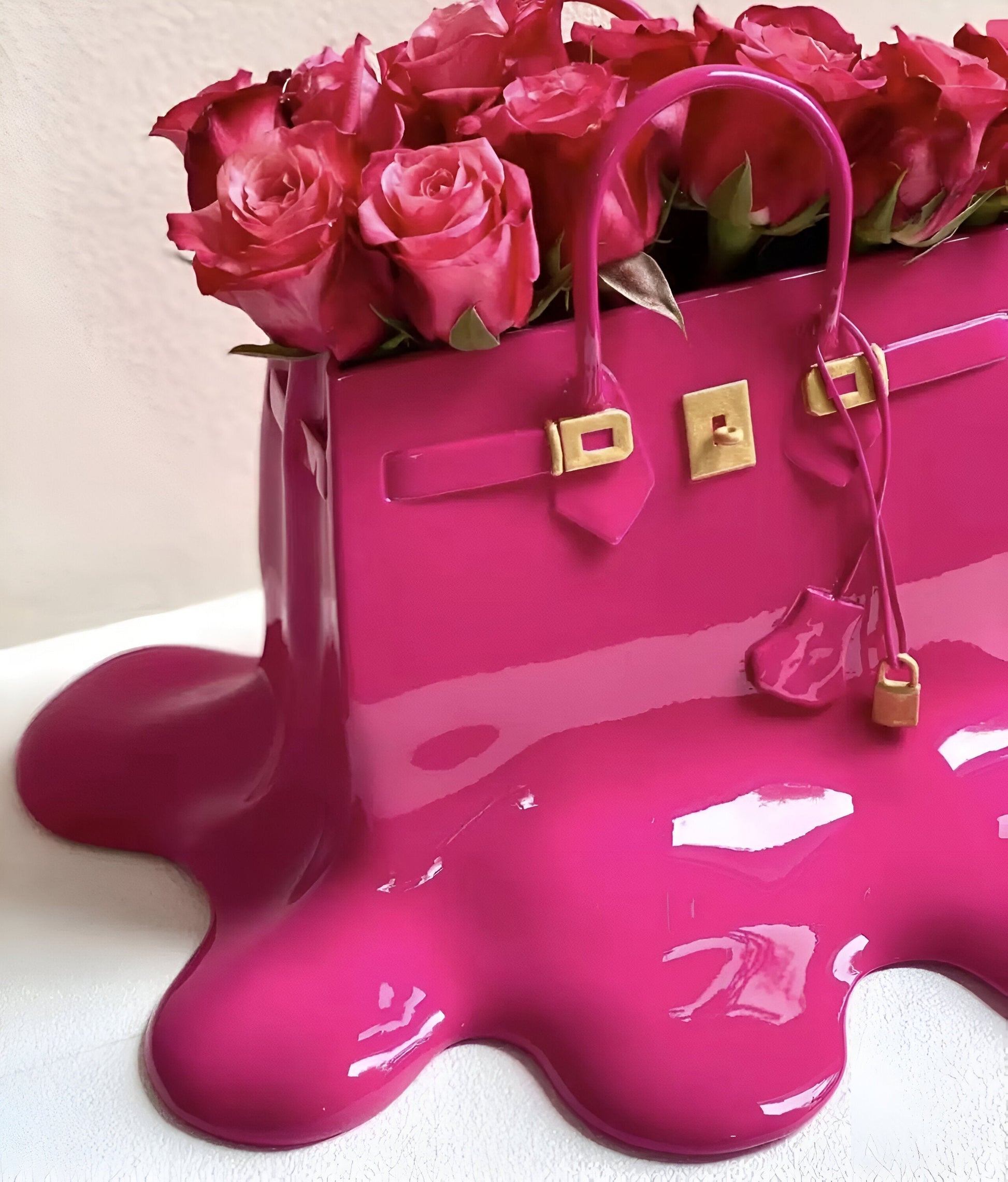 Nokmo | LuxuPurse Vases - Stylish Flower Bag Vase Made of Resin