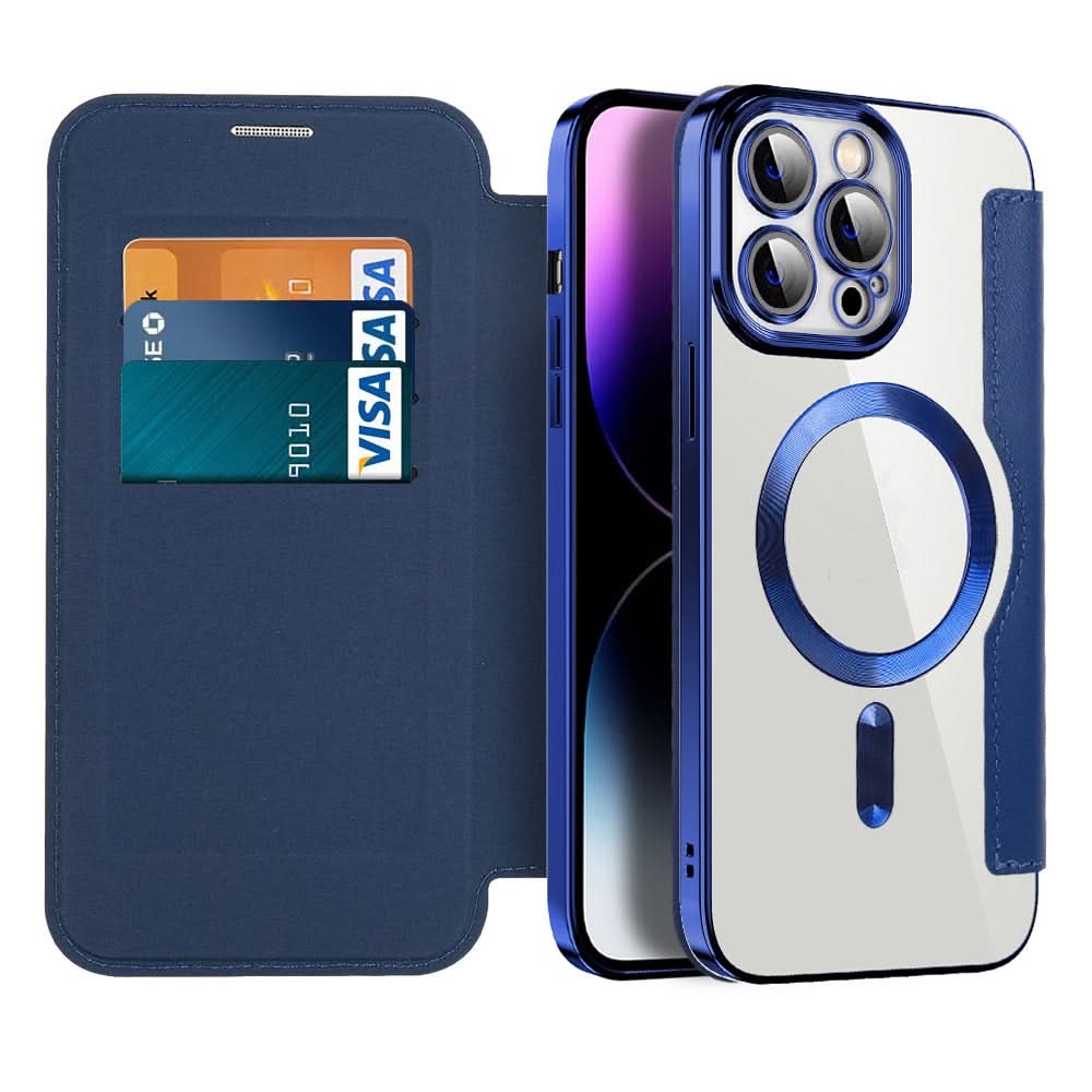 Nokmo | Magnetic Leather Flip Case iPhone 11–14 Series