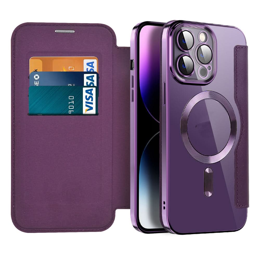 Nokmo | Magnetic Leather Flip Case iPhone 11–14 Series