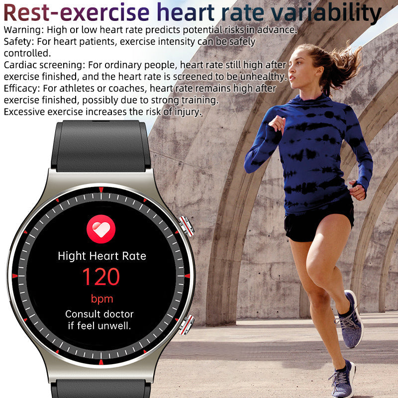 Nokmo | Medical EKG Smartwatch | CFDA Certified | 512Hz High-Precision Biosensor | SpO2 & Heart Rate Monitoring | AI-Based Breathing Analysis | IP67 Waterproof