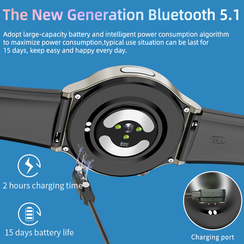 Nokmo | Medical EKG Smartwatch | CFDA Certified | 512Hz High-Precision Biosensor | SpO2 & Heart Rate Monitoring | AI-Based Breathing Analysis | IP67 Waterproof