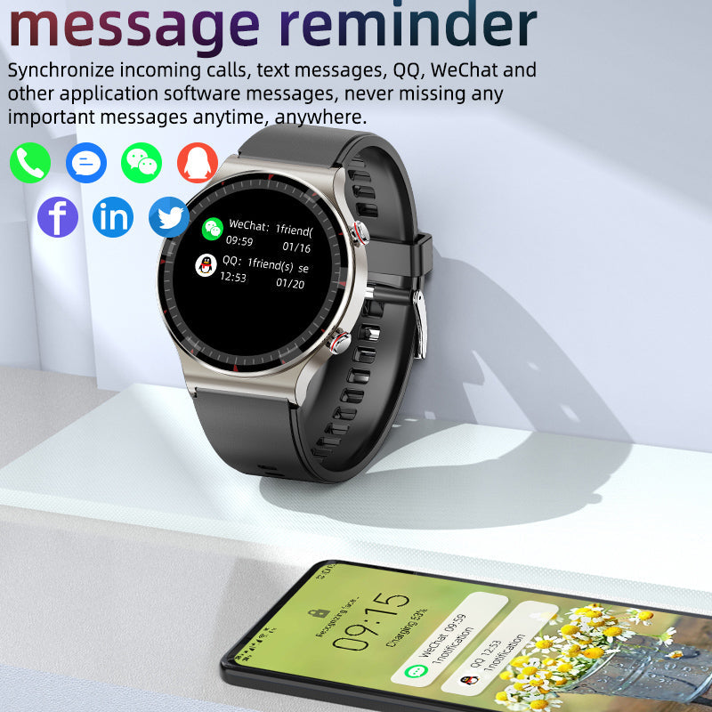 Nokmo | Medical EKG Smartwatch | CFDA Certified | 512Hz High-Precision Biosensor | SpO2 & Heart Rate Monitoring | AI-Based Breathing Analysis | IP67 Waterproof
