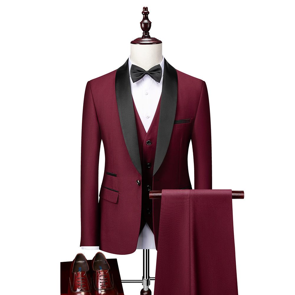 Nokmo | Men's 3-Piece Shawl Lapel Suit Set