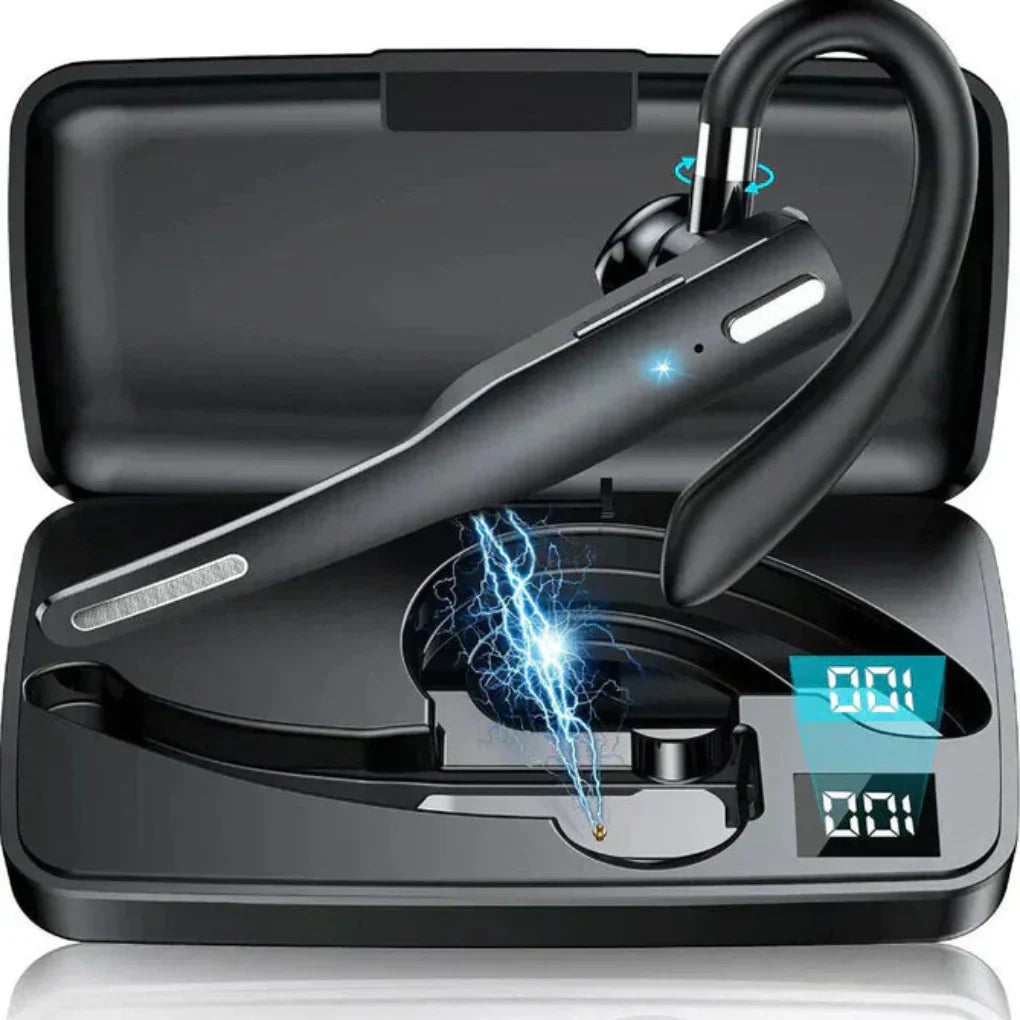 Nokmo | Men's Bluetooth 5.1 Earhook Headset with Noise Cancelling Mics