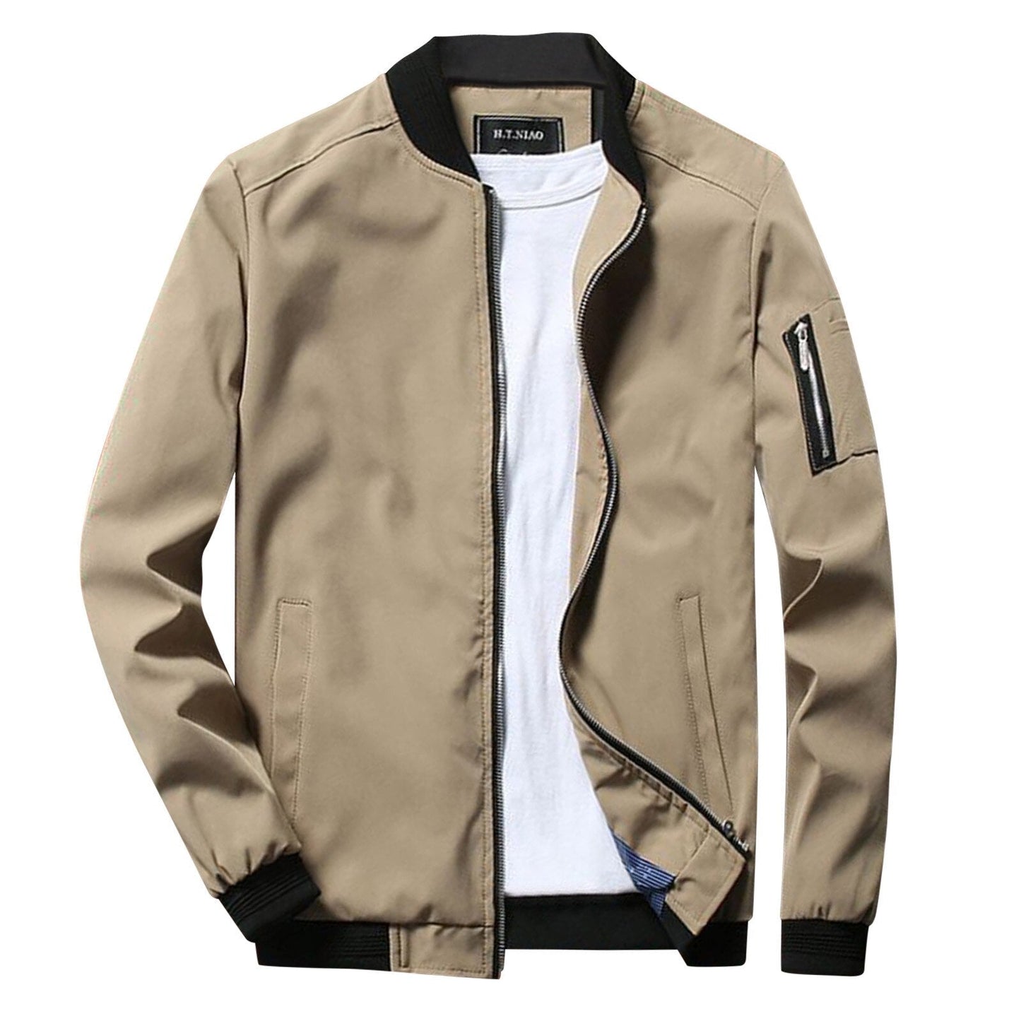 Nokmo | Men's Bomber Jacket - Casual Zipper Design