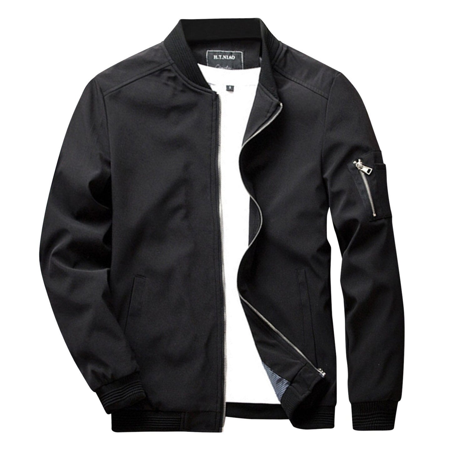 Nokmo | Men's Bomber Jacket - Casual Zipper Design