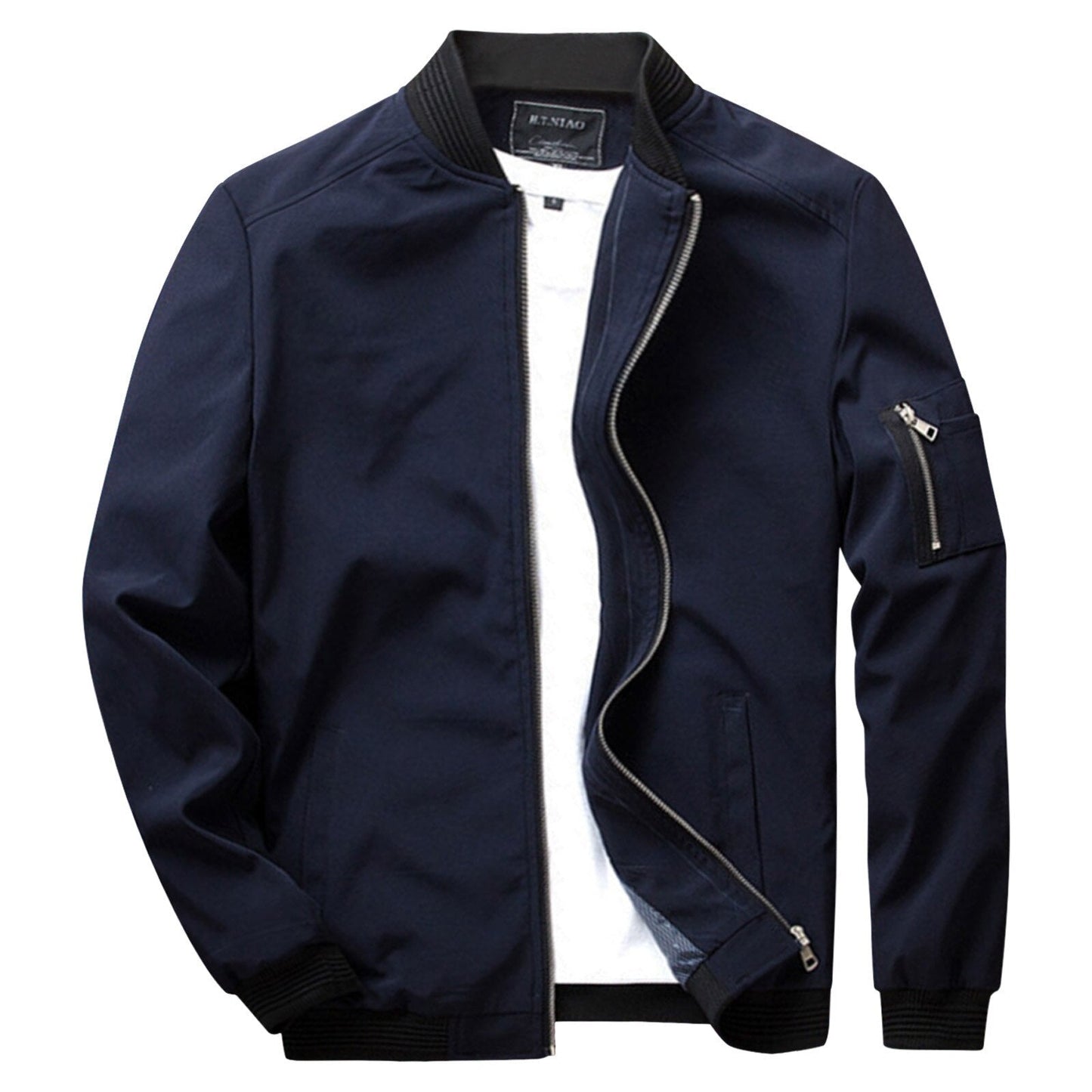 Nokmo | Men's Bomber Jacket - Casual Zipper Design