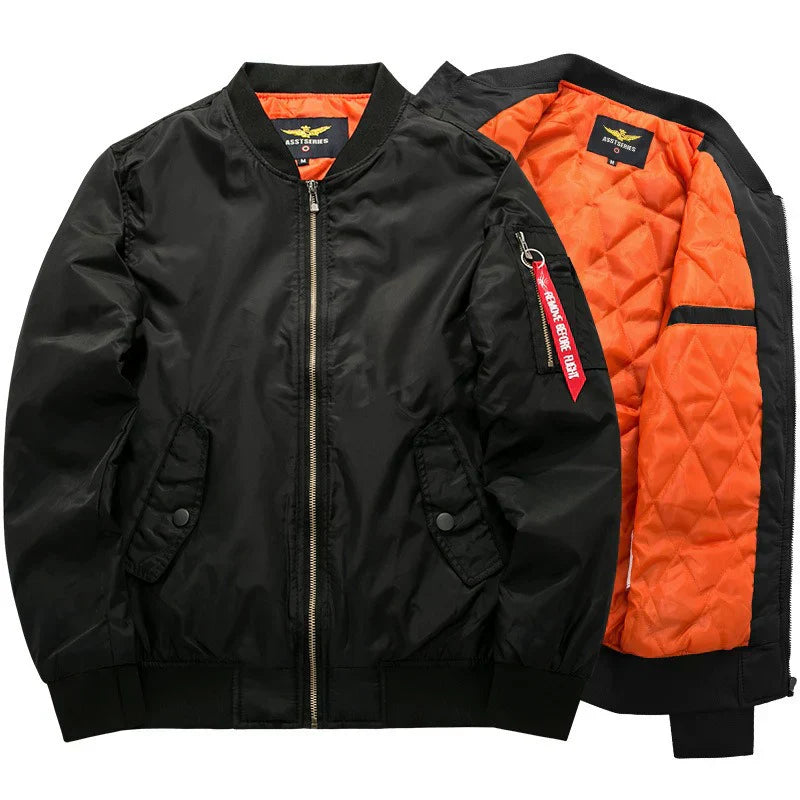 Nokmo | Men's Bomber Jacket | Quilted Lining Casual Outerwear