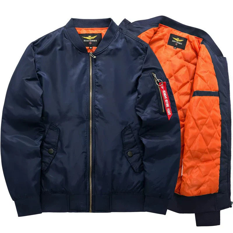 Nokmo | Men's Bomber Jacket | Quilted Lining Casual Outerwear