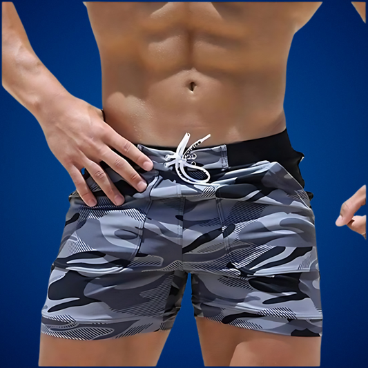 Nokmo | Men's Camouflage Swim Shorts with Drawstring
