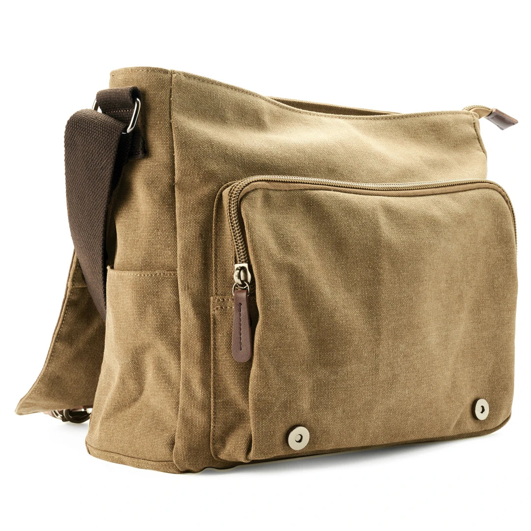 Nokmo | Men's Canvas Messenger Bag with Buckle Flap