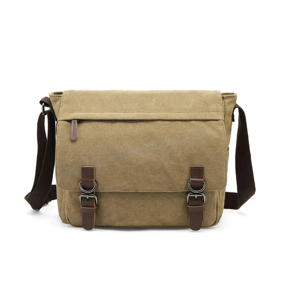 Nokmo | Men's Canvas Messenger Bag with Buckle Flap
