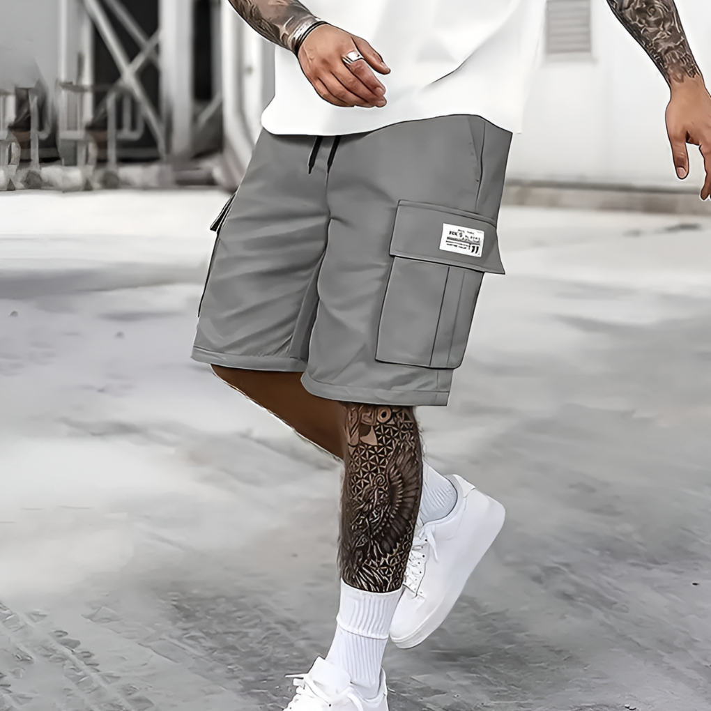 Nokmo | Men's Cargo Shorts with Elastic Waist