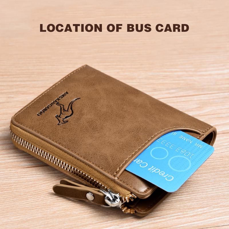 Nokmo | Men's Compact RFID Blocking Zipper Wallet
