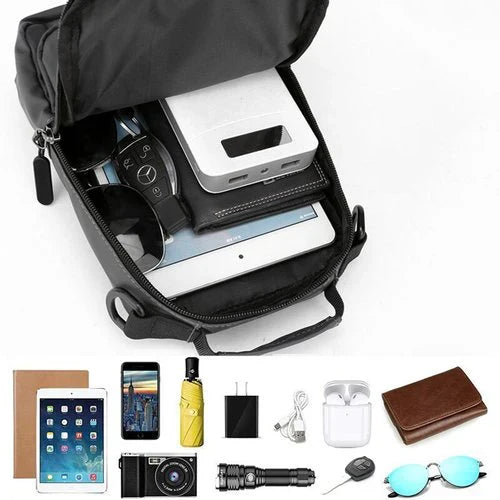 Nokmo | Men's Crossbody Bag with Anti-Theft Hidden Zippers