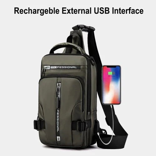 Nokmo | Men's Crossbody Bag with Anti-Theft Hidden Zippers