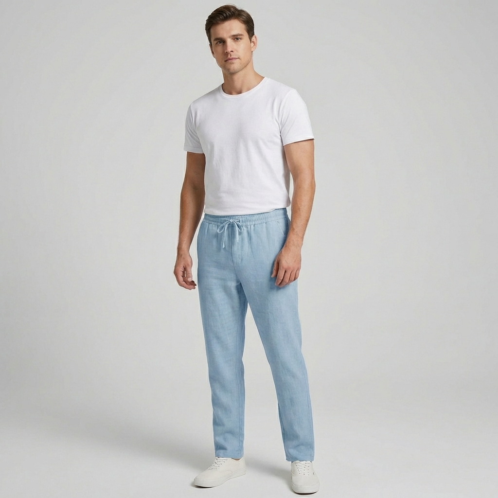 Nokmo | Men's Drawstring Linen Pants