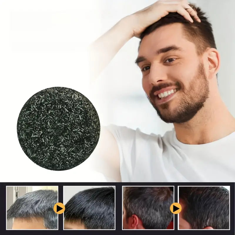 Nokmo | Men's Grey Coverage Shampoo Bar for Hair & Beard