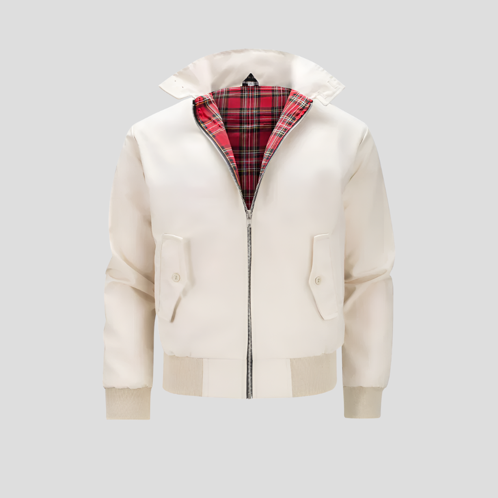 Nokmo | Men's Harrington Jacket with Tartan Lining