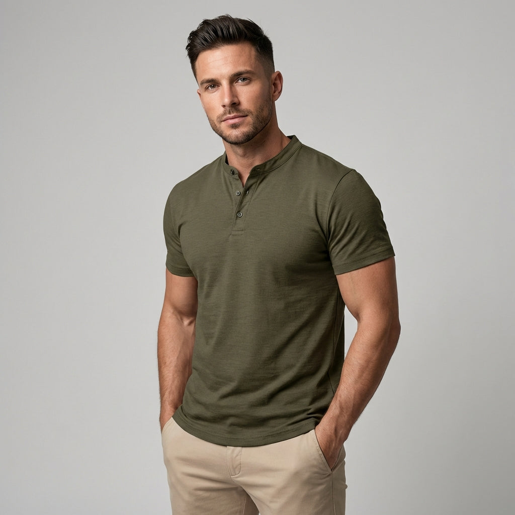 Nokmo | Men's Henley Polo Shirt