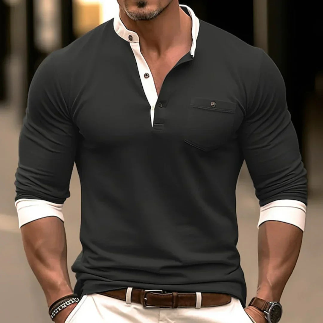Nokmo | Men's Henley Shirt with Pocket