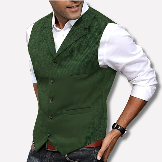 Nokmo | Men's Herringbone Suit Vest