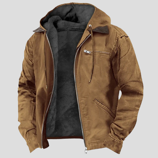 Nokmo | Men's Hooded Winter Jacket with Fleece Lining