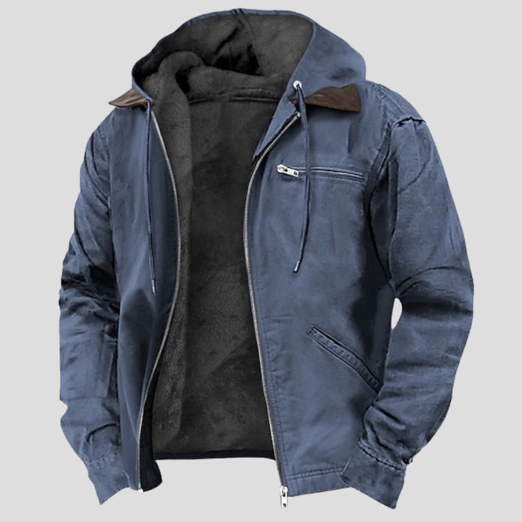 Nokmo | Men's Hooded Winter Jacket with Fleece Lining