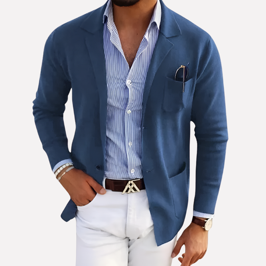 Nokmo | Men's Knit Blazer with Lapel Collar