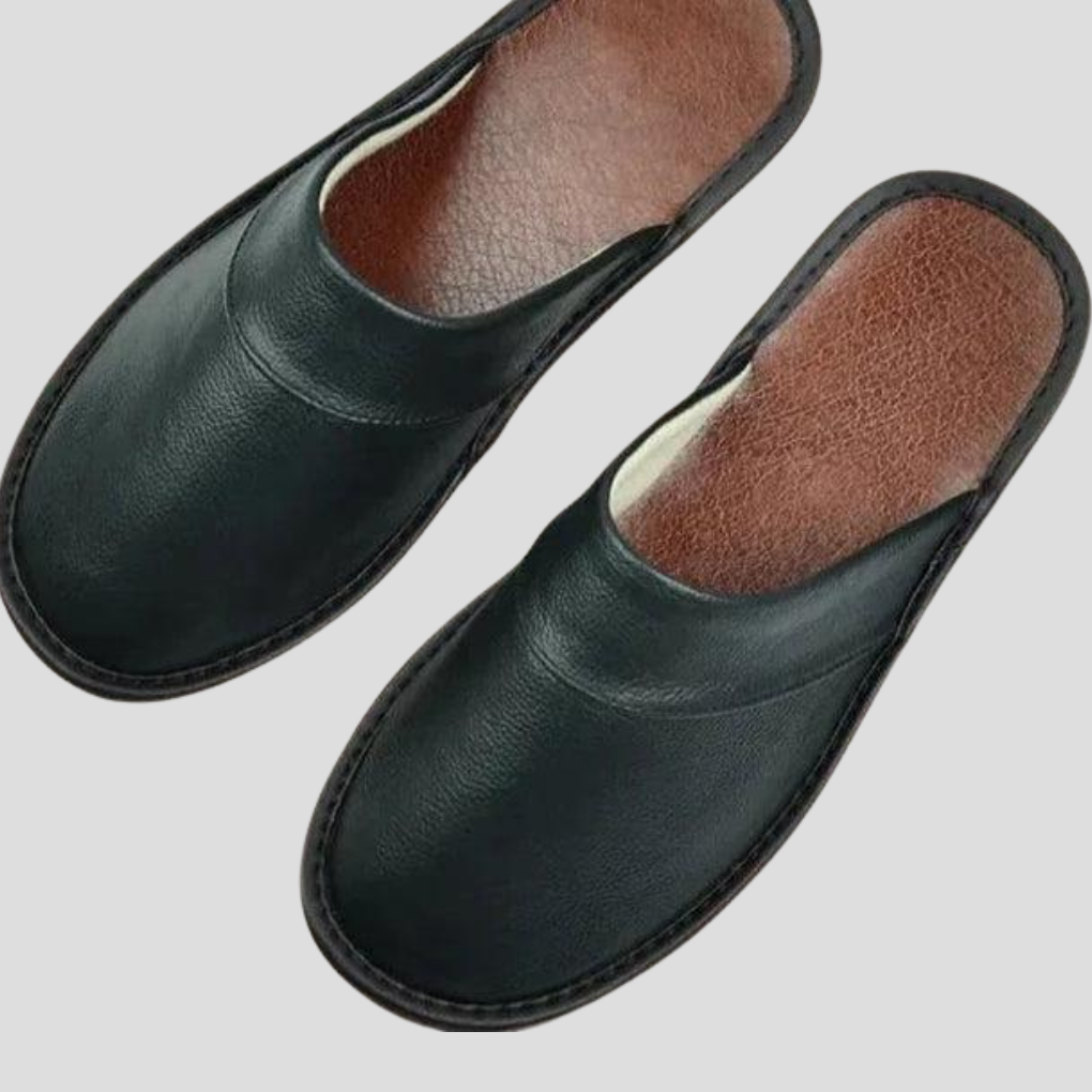 Nokmo | Men's Leather Mules with Cushioned Insole