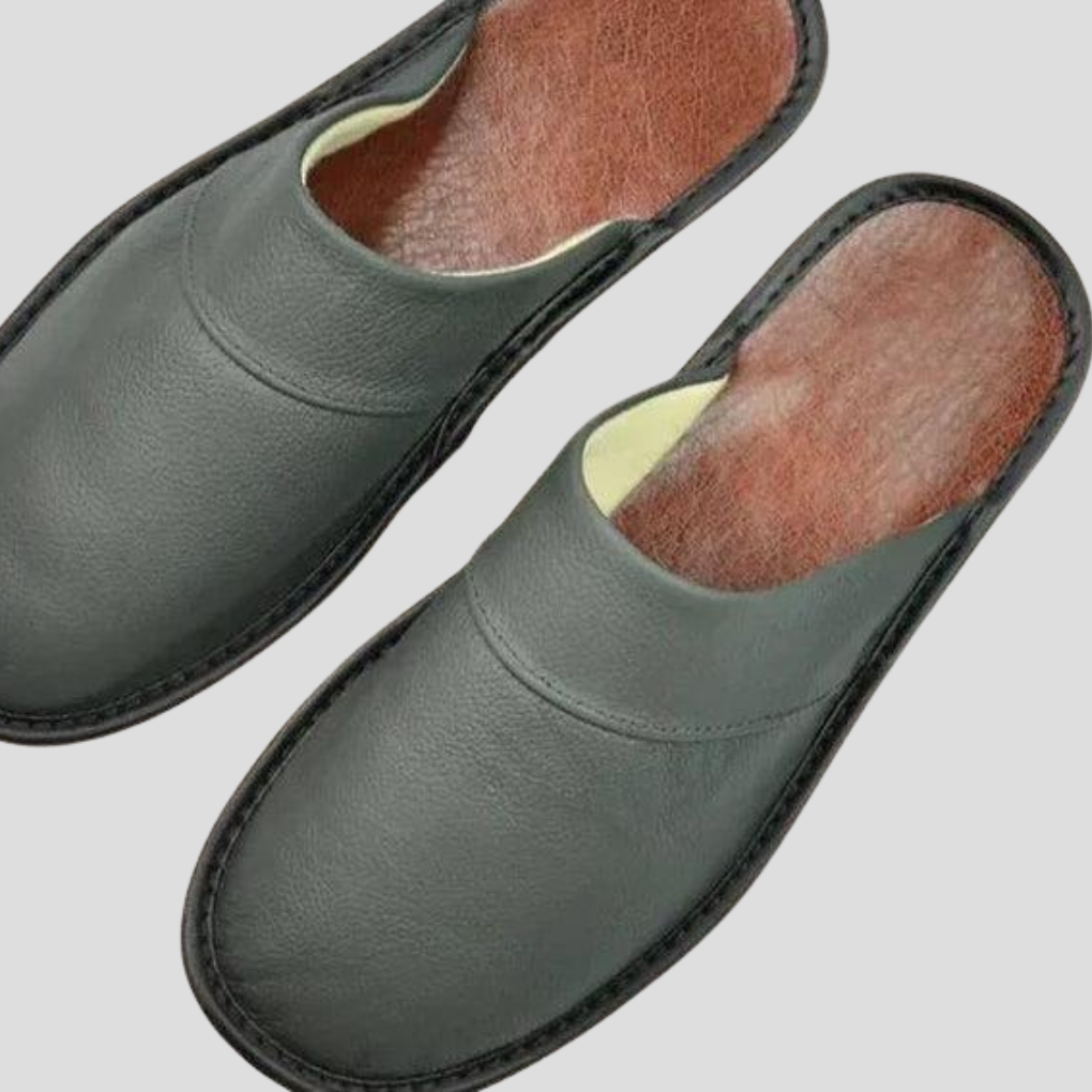 Nokmo | Men's Leather Mules with Cushioned Insole
