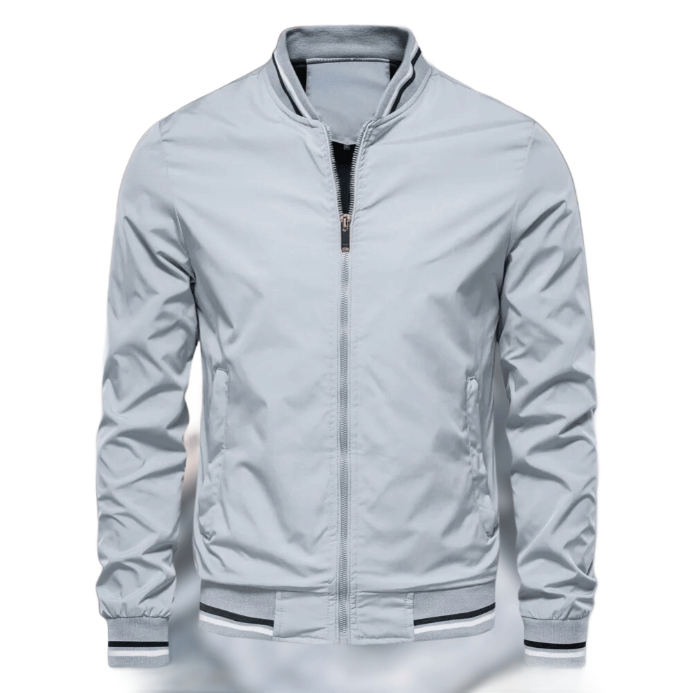 Nokmo | Men's Lightweight Bomber Jacket with Striped Collar
