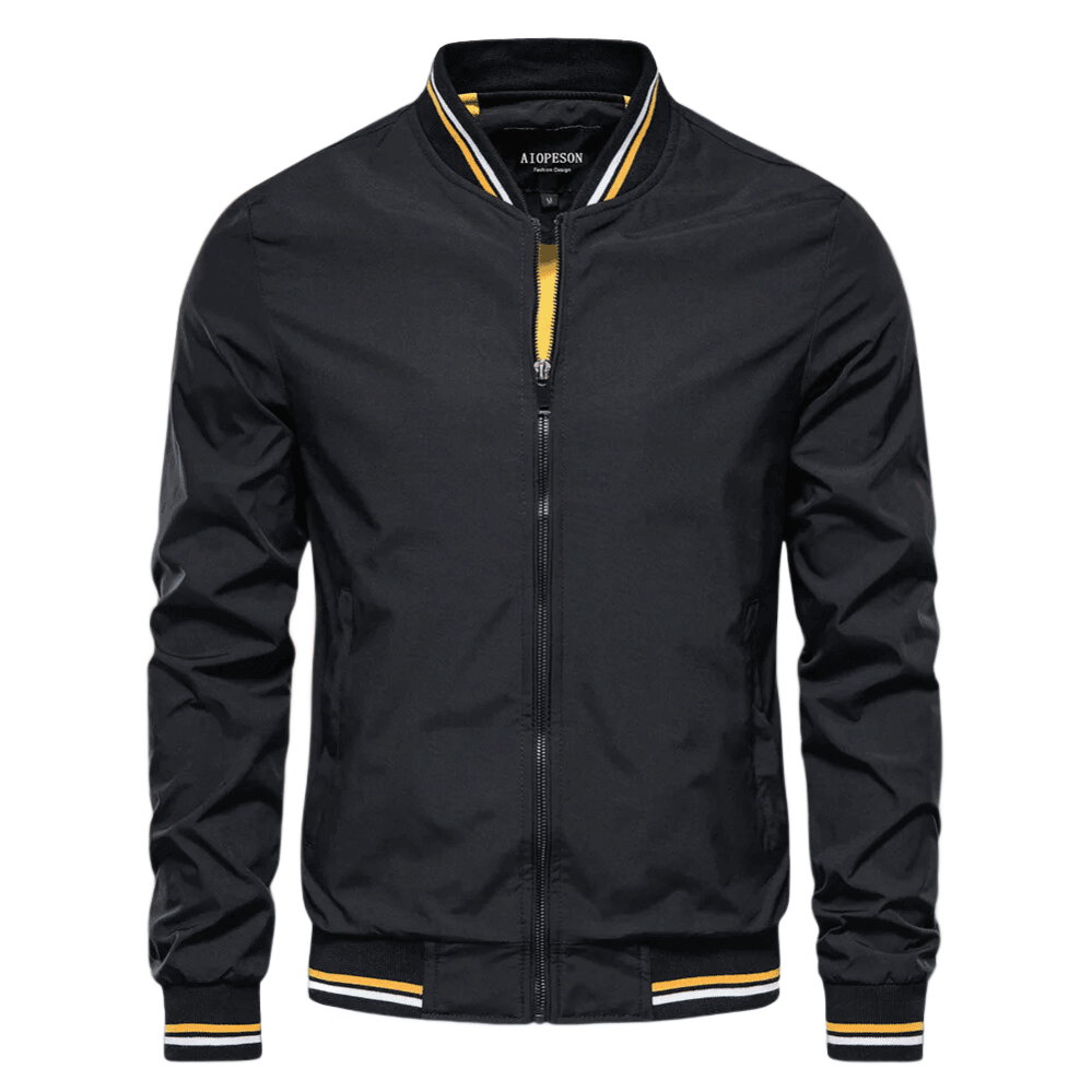Nokmo | Men's Lightweight Bomber Jacket with Striped Collar